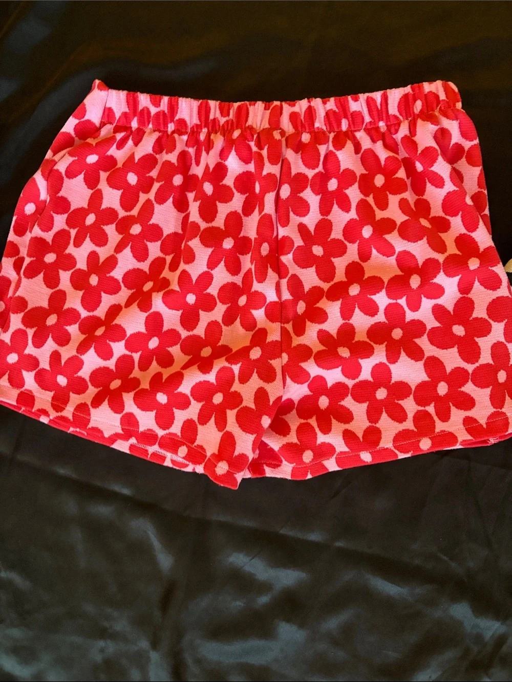 Matching Daisy Floral Lounge Skorts Bundle Pink & Black Girls Pull-On Skorts